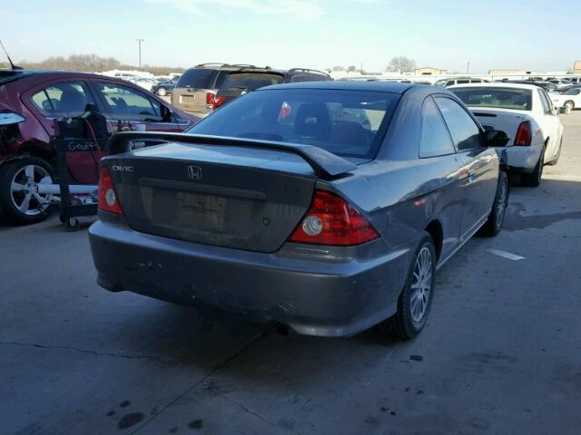1HGEM22915L049376 - 2005 HONDA CIVIC EX ნაცრისფერი ფოტო 4