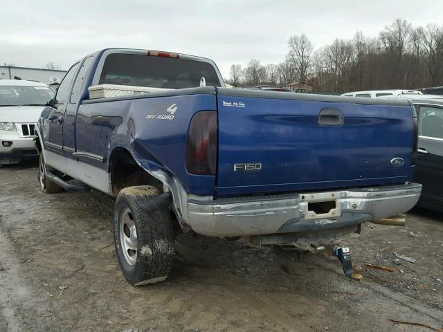 1FTRX18L4WNA48958 - 1998 FORD F150 BLUE photo 3