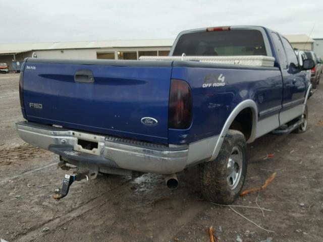 1FTRX18L4WNA48958 - 1998 FORD F150 BLUE photo 4