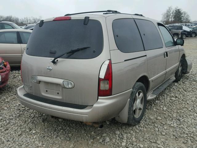 4N2ZN16T42D813933 - 2002 NISSAN QUEST SE TAN photo 4