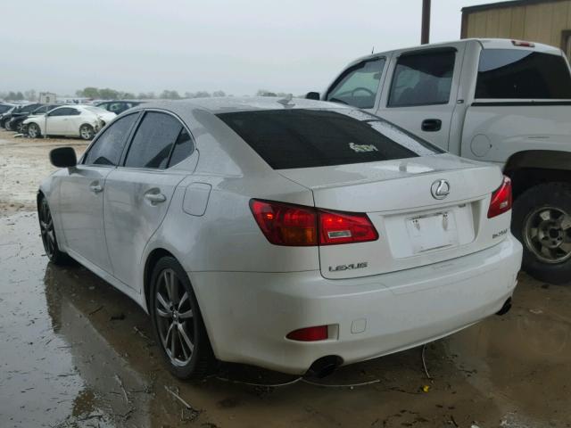 JTHBK262685071854 - 2008 LEXUS IS 250 WHITE photo 3