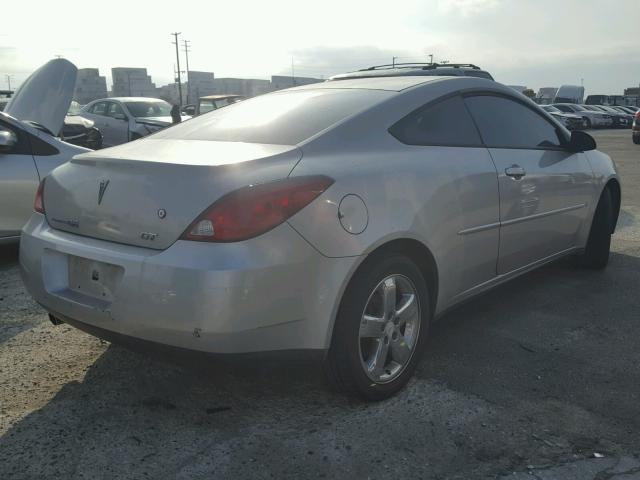 1G2ZH158664148129 - 2006 PONTIAC G6 GT SILVER photo 4