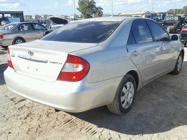 4T1BE32K53U202948 - 2003 TOYOTA CAMRY LE SILVER photo 4