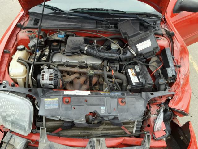 1G2JB124027160544 - 2002 PONTIAC SUNFIRE SE RED photo 7