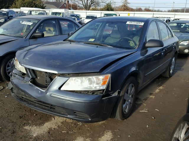 5NPET46F59H474736 - 2009 HYUNDAI SONATA GLS BLUE photo 2