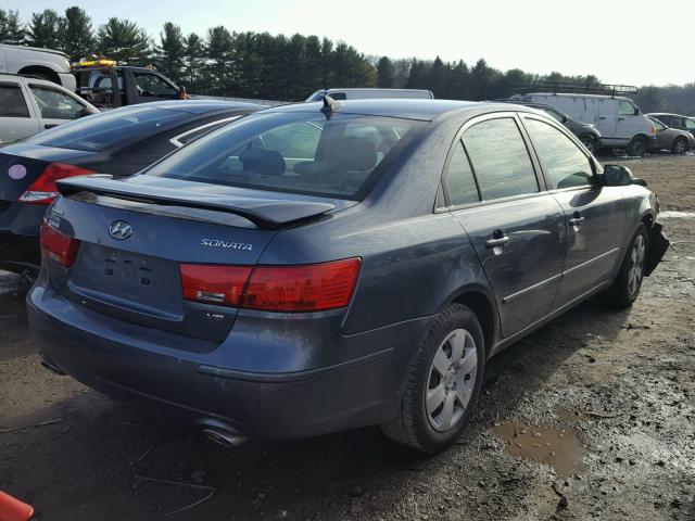 5NPET46F59H474736 - 2009 HYUNDAI SONATA GLS BLUE photo 4