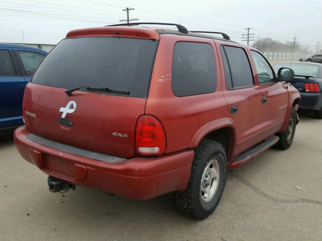 1B4HS28Y9WF155782 - 1998 DODGE DURANGO RED photo 4