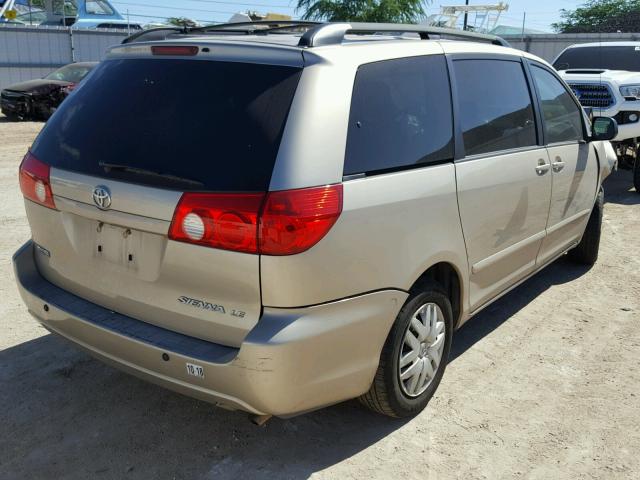 5TDZK23C77S094548 - 2007 TOYOTA SIENNA CE GOLD photo 4