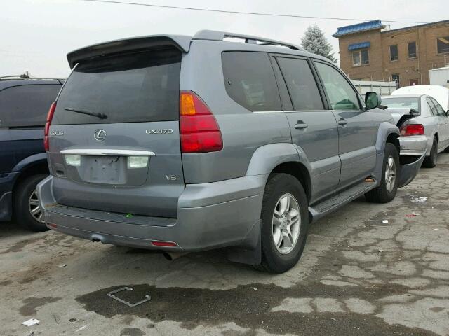 JTJBT20X140036615 - 2004 LEXUS GX 470 GRAY photo 4