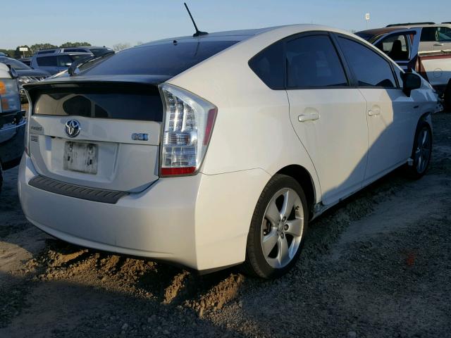 JTDKN3DUXA0239680 - 2010 TOYOTA PRIUS WHITE photo 4