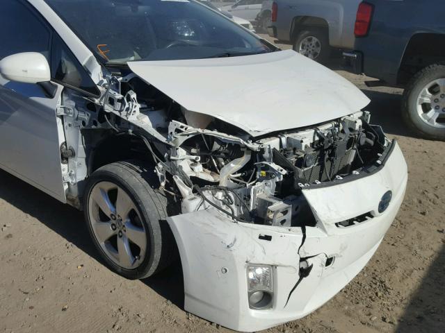 JTDKN3DUXA0239680 - 2010 TOYOTA PRIUS WHITE photo 9