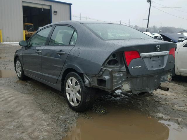 2HGFA165X9H368910 - 2009 HONDA CIVIC LX GRAY photo 3