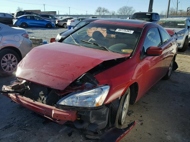 1HGCM72684A007730 - 2004 HONDA ACCORD EX RED photo 2