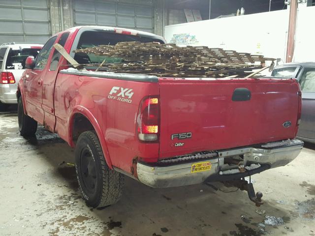 1FTRX18W9XKA88742 - 1999 FORD F150 RED photo 3