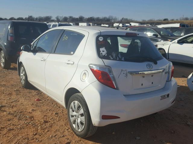 VNKKTUD35EA011239 - 2014 TOYOTA YARIS WHITE photo 3