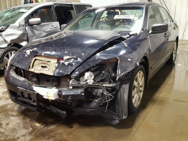 1HGCM66867A005632 - 2007 HONDA ACCORD EX BLUE photo 2