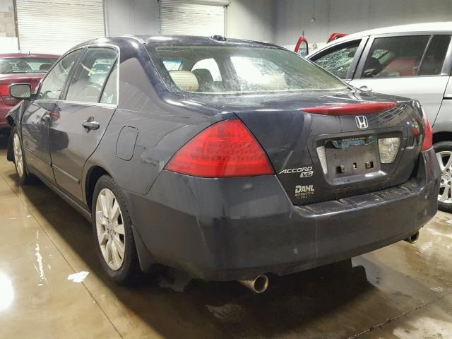 1HGCM66867A005632 - 2007 HONDA ACCORD EX BLUE photo 3