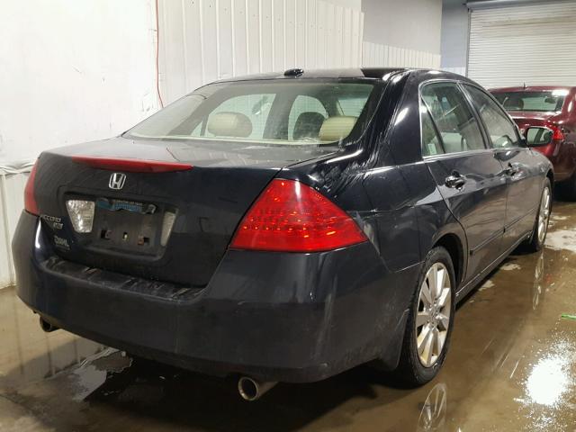 1HGCM66867A005632 - 2007 HONDA ACCORD EX BLUE photo 4