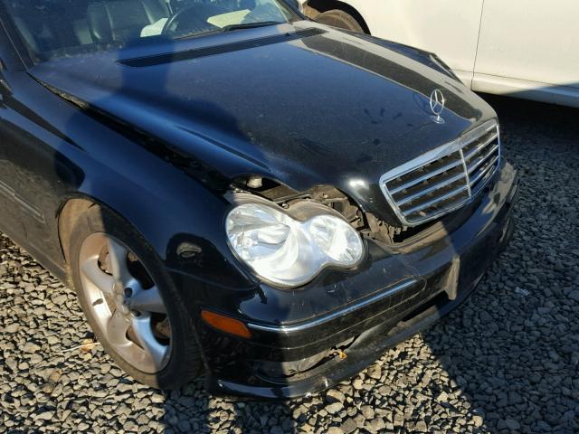 WDBRF52H36F834239 - 2006 MERCEDES-BENZ C GENERATI BLACK photo 9