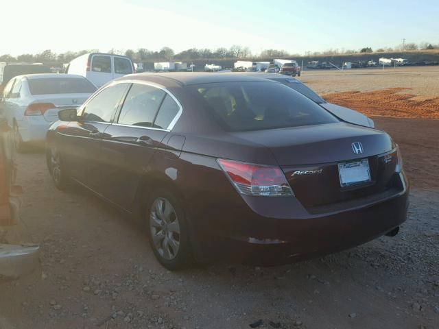 1HGCP26769A064786 - 2009 HONDA ACCORD EX BURGUNDY photo 3