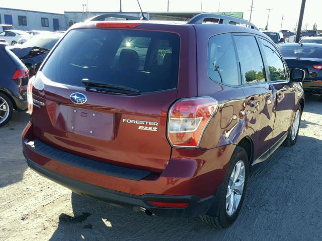 JF2SJADC9FH408699 - 2015 SUBARU FORESTER 2 BURGUNDY photo 4