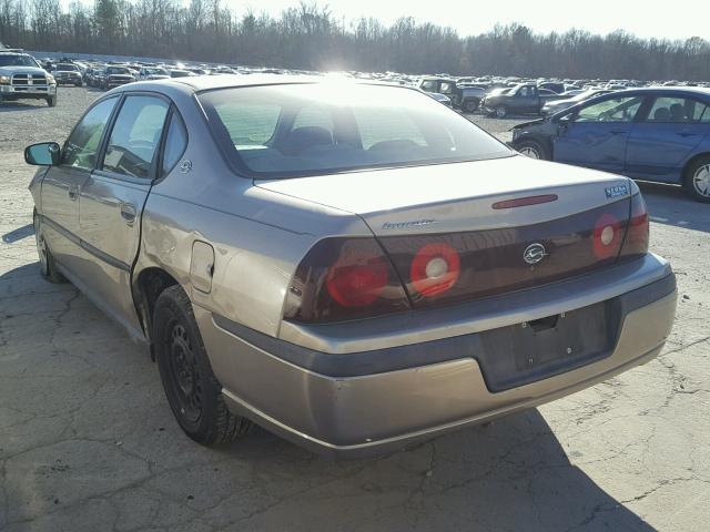 2G1WF55E729311243 - 2002 CHEVROLET IMPALA BEIGE photo 3