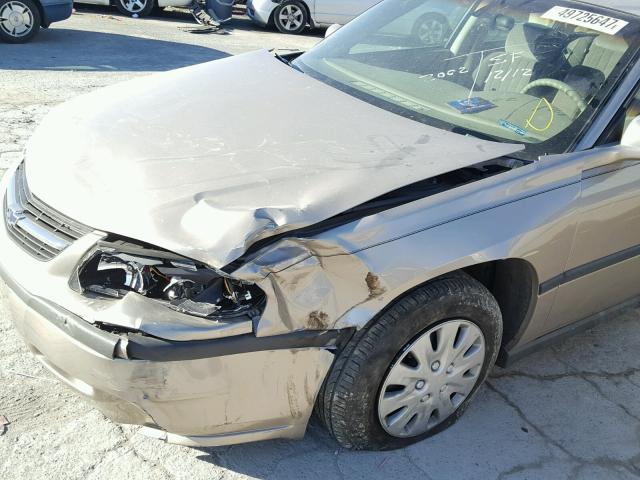 2G1WF55E729311243 - 2002 CHEVROLET IMPALA BEIGE photo 9