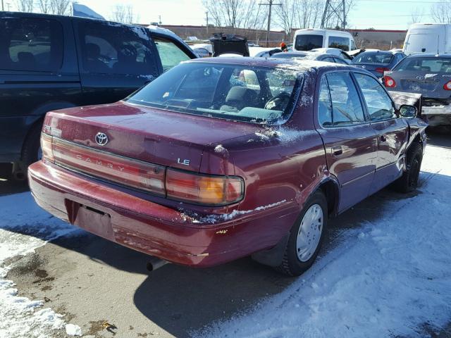 4T1SK12E7NU011185 - 1992 TOYOTA CAMRY LE BURGUNDY photo 4