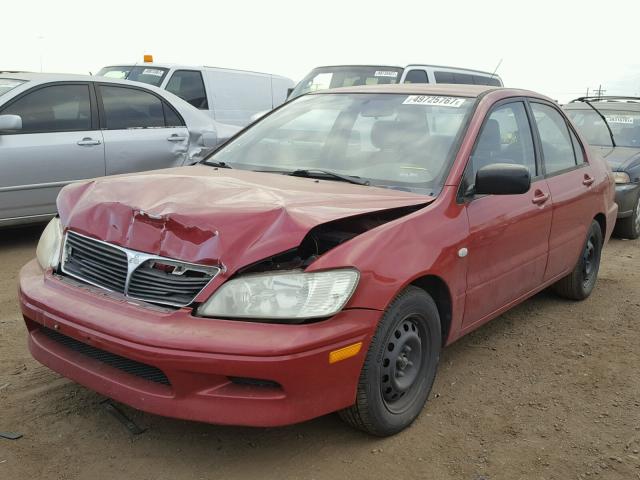 JA3AJ26E53U089253 - 2003 MITSUBISHI LANCER ES RED photo 2