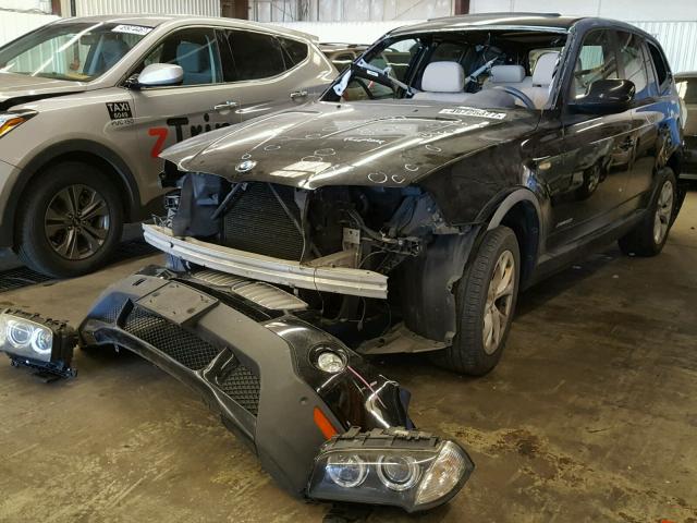 WBXPC9C40AWJ36235 - 2010 BMW X3 XDRIVE3 BLACK photo 2