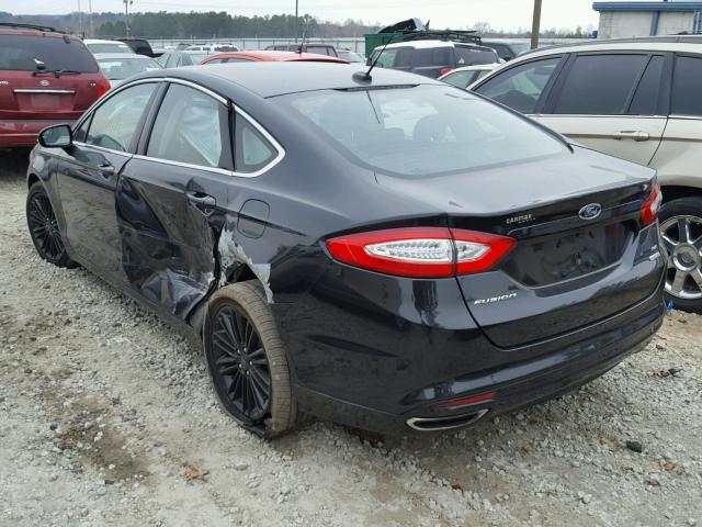 3FA6P0H92ER246201 - 2014 FORD FUSION SE BLACK photo 3