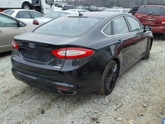 3FA6P0H92ER246201 - 2014 FORD FUSION SE BLACK photo 4