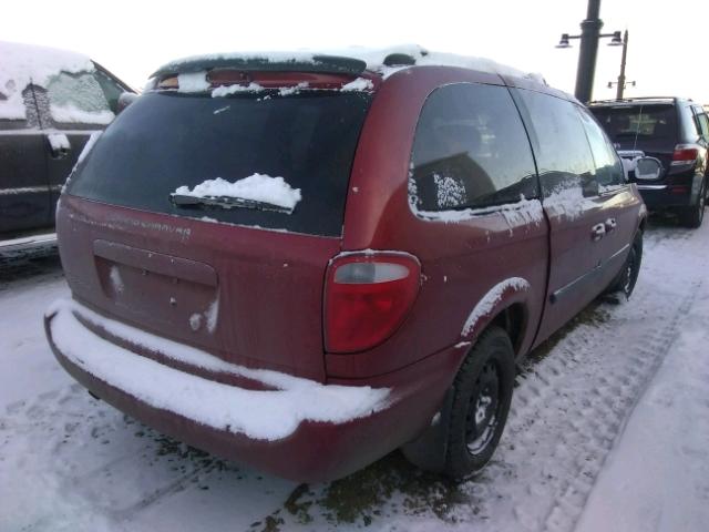 1D4GP24R65B366056 - 2005 DODGE GRAND CARA RED photo 4