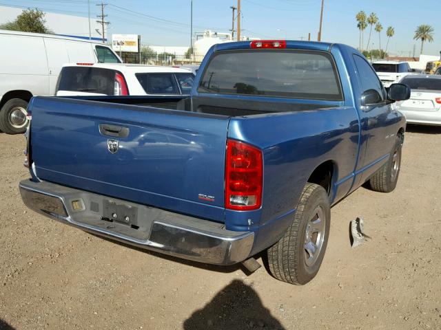 1D7HA16N25J520118 - 2005 DODGE RAM 1500 S BLUE photo 4