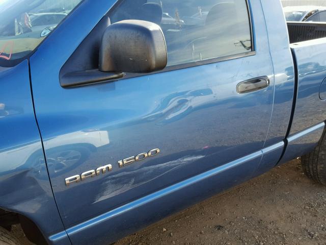 1D7HA16N25J520118 - 2005 DODGE RAM 1500 S BLUE photo 9