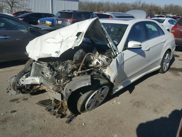 WDDHF8JB0DA768759 - 2013 MERCEDES-BENZ E 350 4MAT WHITE photo 2