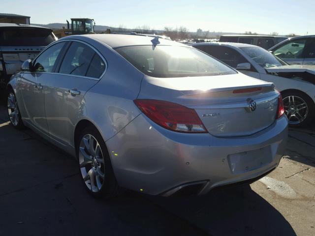 2G4GV5GV2C9200804 - 2012 BUICK REGAL GS SILVER photo 3