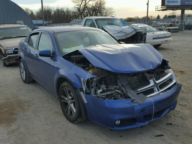 1C3CDZEGXCN186654 - 2012 DODGE AVENGER SX BLUE photo 1