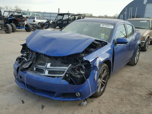 1C3CDZEGXCN186654 - 2012 DODGE AVENGER SX BLUE photo 2