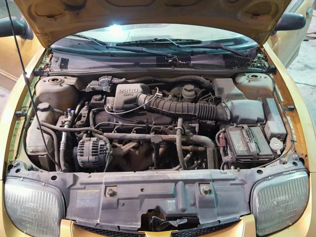 1G2JB124127287402 - 2002 PONTIAC SUNFIRE SE GOLD photo 7