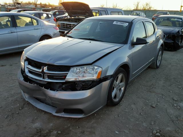 1C3CDZAB1DN712892 - 2013 DODGE AVENGER SE GRAY photo 2