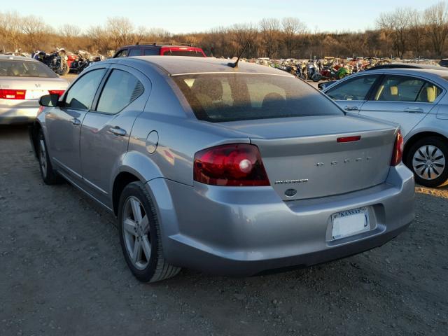 1C3CDZAB1DN712892 - 2013 DODGE AVENGER SE GRAY photo 3