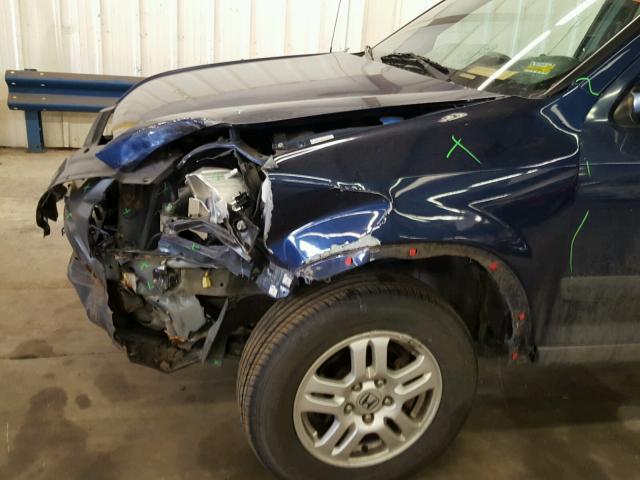 SHSRD78884U214734 - 2004 HONDA CR-V EX BLUE photo 9