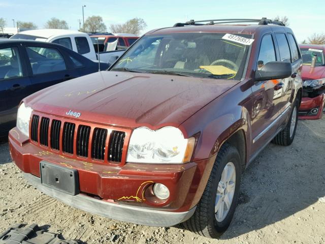 1J8GS48KX7C592854 - 2007 JEEP GRAND CHER RED photo 2