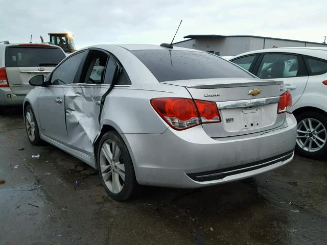 1G1PG5SB4F7160932 - 2015 CHEVROLET CRUZE LTZ SILVER photo 3