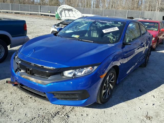 2HGFC4B57GH316780 - 2016 HONDA CIVIC LX BLUE photo 2