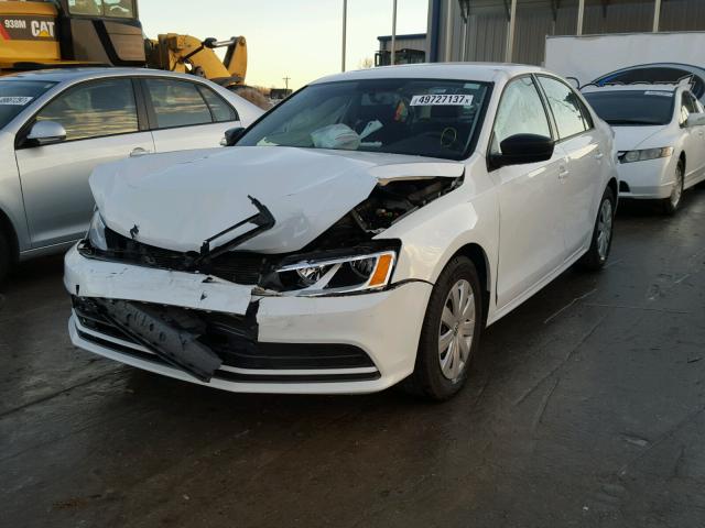 3VW2K7AJ6FM281338 - 2015 VOLKSWAGEN JETTA BASE WHITE photo 2