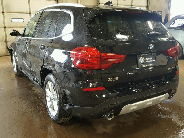 5UXTR9C50KLD91247 - 2019 BMW X3 XDRIVE3 BLACK photo 3