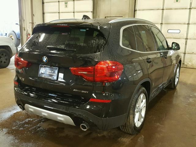 5UXTR9C50KLD91247 - 2019 BMW X3 XDRIVE3 BLACK photo 4