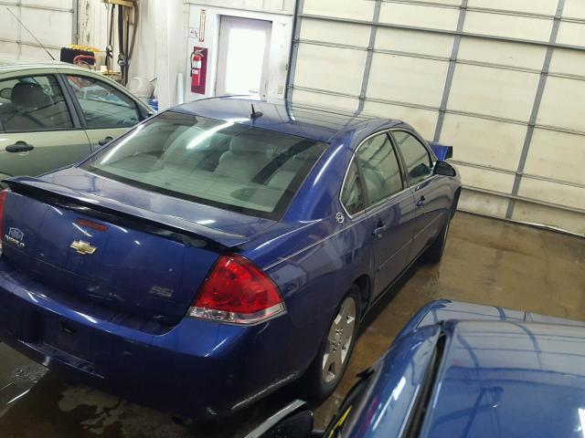 2G1WD58C169226579 - 2006 CHEVROLET IMPALA SUP BLUE photo 4